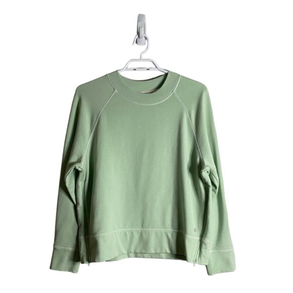 Shambhala Women's Mint Green Crewneck Athleisure Sweatshirt